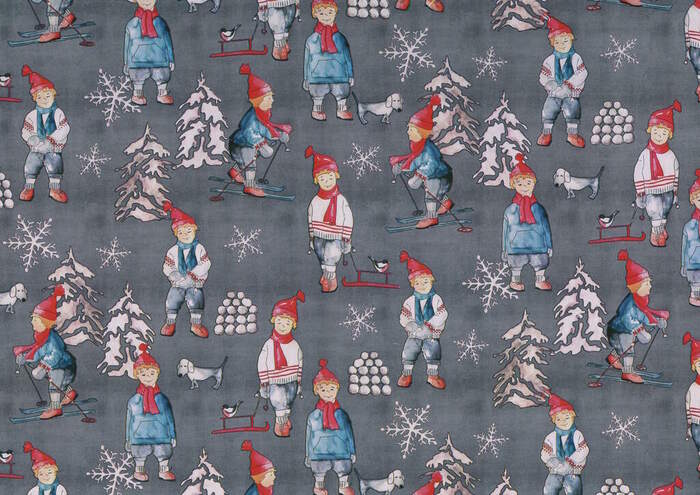 Julegavepapir 70 cm x 20 meter assorteret